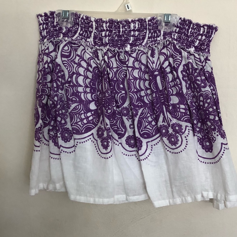 Adorable Girls lined skirt with purple pattern